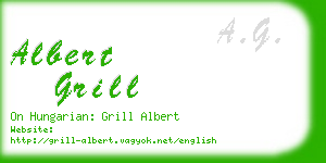 albert grill business card